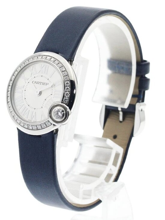 CARTIER Baron Blanc de Cartier W4BL0002 Diamond Bezel Quartz Ladies Watch_950357 main image 5